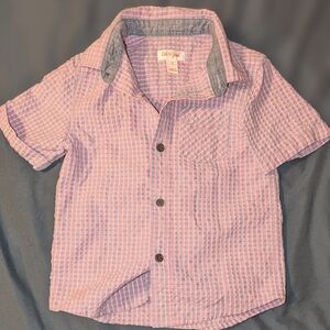 Cat & Jack Pink Button Down Shirt Short Sleeve